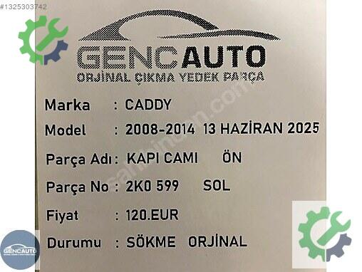 Volkswagen ID.3 Sol Kapı Camları Çıkma Parça İstanbul