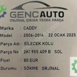 VW CADDY SİLECEK KOLU SÖKME ORJİNAL 2K1955409 B SOL