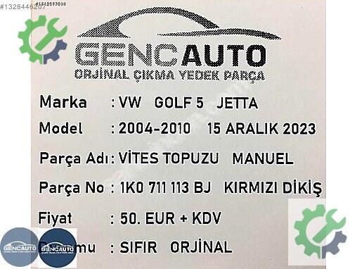 Diğer Vites Topuzu 1K0711113 çıkma parça