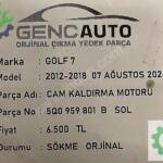 VW GOLF 7 CAM KALDIRMA MOTORU SÖKME ORJ 5Q0959801 B SOL