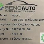 VW GOLF 7 CAM KALDIRMA MOTORU SÖKME ORJ 5Q0959811 SOL