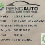 VW GOLF 7 PASSAT GENLEŞME BİDONU SIFIR ORJİNAL 5Q0121407F