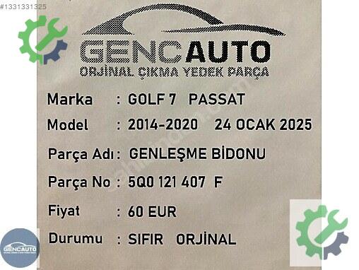Volkswagen ID.7 Fren Limitörü Çıkma Parça İstanbul