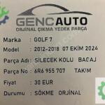 VW GOLF 7 SİLECEK KOLU BAGAJ SÖKME ORJ 6R6955707 TAKIM
