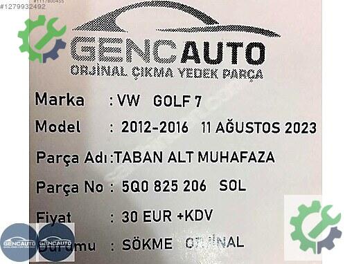 Volkswagen Golf Bakalit 5Q0825206 çıkma parça