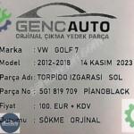 VW GOLF 7 TORPİDO IZGARASI SOL SÖKME ORJ 5G1819709 PİANOBLACK