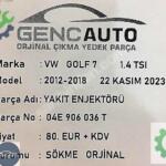 Volkswagen Golf Enjektör Çıkma Parça İstanbul