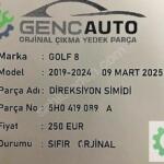 VW GOLF 8 DİREKSİYON SİMİDİ SIFIR ORJİNAL 5H0419089 A