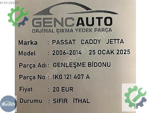 Volkswagen Passat Fren Limitörü 1K0121407A çıkma parça