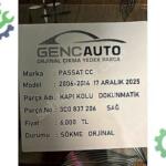 VW PASSAT CC KAPI KOLU DOKUNMATİK SÖKME ORJİNAL 3C0337206
