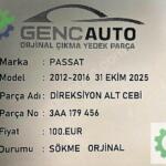 VW PASSAT DİREKSİYON ALT CEBİ SÖKME ORJİNAL 3AA179456