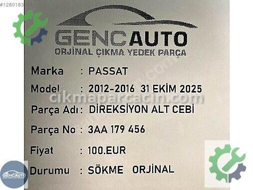 Volkswagen Passat Bakalit 3AA179456 çıkma parça