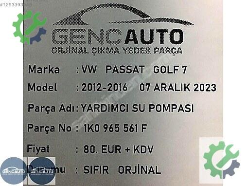 Volkswagen Passat Termostat 1K0965561 çıkma parça