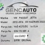Volkswagen Jetta Yağ Soğutucu Çıkma Parça İstanbul