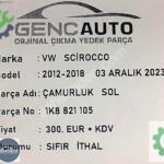 VW SCİROCCO ÖN ÇAMURLUK SIFIR İTHAL OEM 1K8821105 SOL