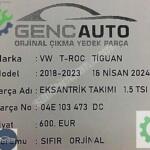 VW T-ROC TİGUAN EKSANTRİ TAKIMI SIFIR ORJİNAL OEM 04E103473 DC