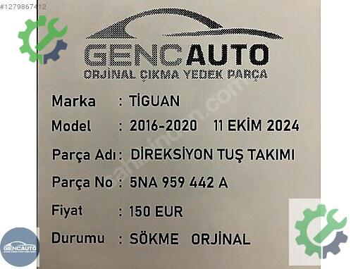 Volkswagen Tiguan Kontrol Düğmeleri 5NA959442A çıkma parça