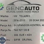 VW TOUAREG SÜSPANSİON KONTROL ANAHTARI SIFIR ORJ OEM 760927135 B