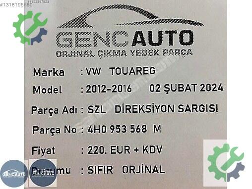 Volkswagen Touareg Direksiyon Sargısı 4H0953568 çıkma parça
