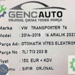 VW TRANSPORTER T6 OTOMATİK VİTES ELEKTRONİK SIFIR ORJ 7L1713203