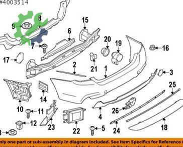 BMW 4 Serisi Tampon Braketi 51127316350 çıkma parça