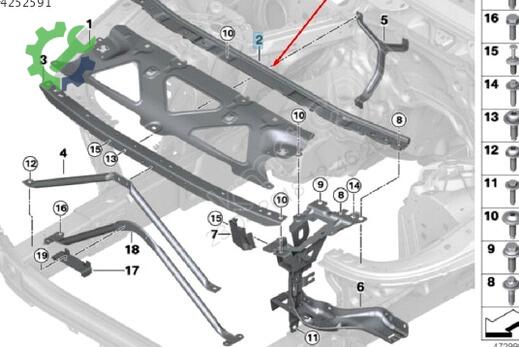 BMW 5 Serisi Arka Tampon Demiri 51647357205 çıkma parça