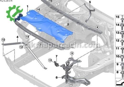 BMW 5 Serisi Panel Üst Sacı 51647435938 sıfır parça