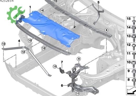 BMW 5 Serisi Panel Üst Sacı 51647435938 çıkma parça