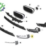BMW X5 F15 TAMPON IZGARA ÇITALARI SOL 51117308043