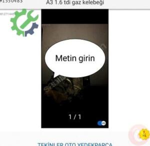 Çıkma A3 Audi 13_16 1,6 TDI gaz kelebeği