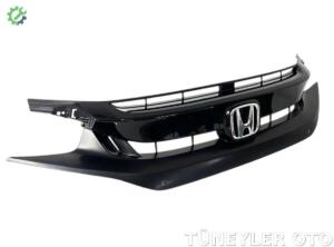 Honda Civic 2019-2021 Ön Panjur (SİYAH/PARK SENSÖR DELİKLİ/ ARMALI)