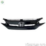 Honda Civic 2016-2018 Ön Panjur (SİYAH/PARK SENSÖR DELİKLİ/ARMALI)