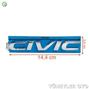 Honda Civic 2016-2021 Bagaj Kromu (CIVIC YAZISI)