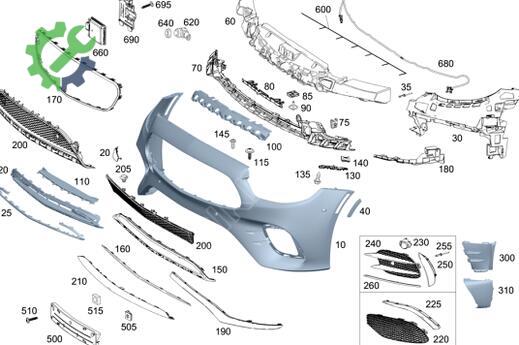 Mercedes-Benz E Serisi Tampon Izgara Çıtası 2138850305 çıkma parça