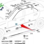 MERCEDES W204 KAPI ÇITASI ÖN SOL KROM 2047200180