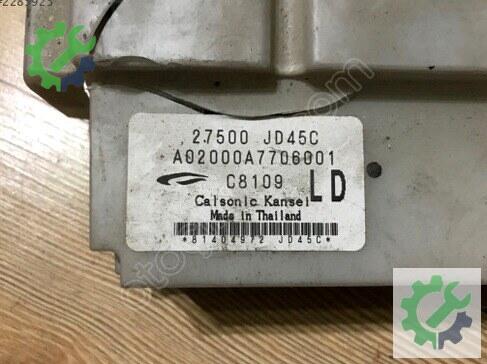 Nissan Qashqai Kalorifer Kontrol Paneli 27500-JD45C çıkma parça