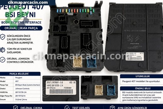 Peugeot 407 Bsi Beyni çıkma parça