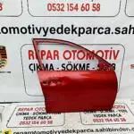 Renault megane 2 sağ ön kapı kırmızı orijinal çıkma 2004-2012 uy
