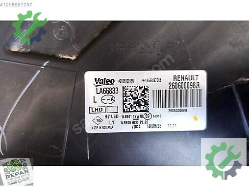 Renault Duster Sol Ön Far 2024-25 çıkma parça
