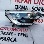 Megane 4 sağ far faz2 krom çerçeveli sarı soket orijinal