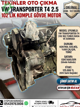 Volkswagen Transporter Motor Komple çıkma parça