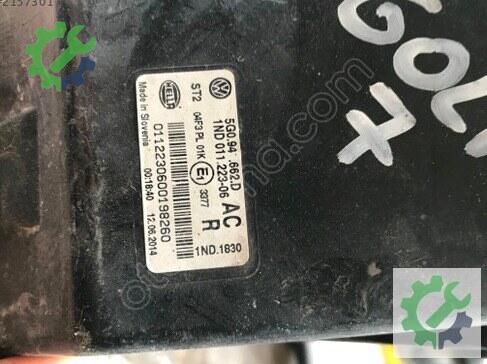 Volkswagen Golf Sağ Sis Farı 1ND01122306 çıkma parça