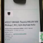 TOYOTA HİLUX SAĞ KAPI DIŞ KOLU BADEMİ