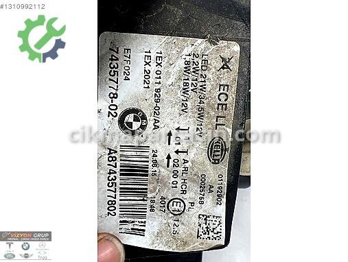 BMW 1 Serisi Sağ Ön Far 7435778 çıkma parça