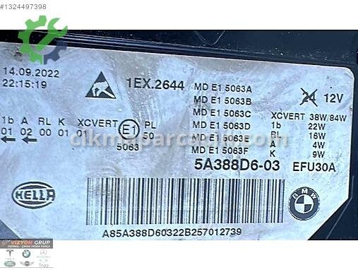 BMW 5 Serisi Far 5A388D5-04 çıkma parça