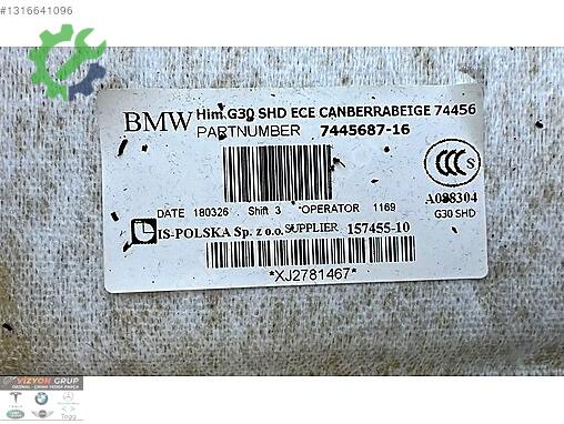 BMW 5 Serisi Komple Sunroof 7445687 çıkma parça