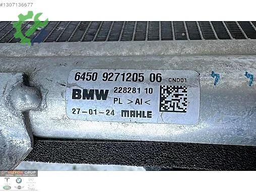BMW 1 Serisi Klima Radyatörü 9271205 çıkma parça