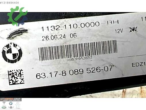BMW 3 Serisi Sağ Sis Farı 8089526 çıkma parça