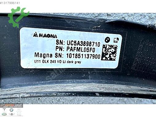 BMW X1 Sol Ön Çamurluk 9881961 çıkma parça