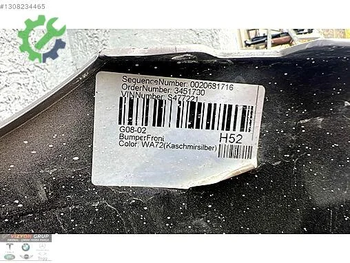 BMW X3 Ön Tampon çıkma parça